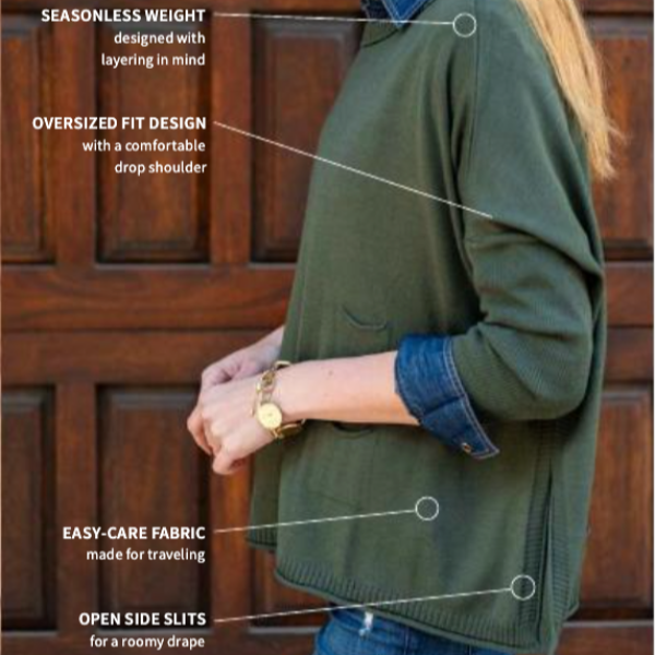 Catalina Crewneck Sweater in Deep Emerald