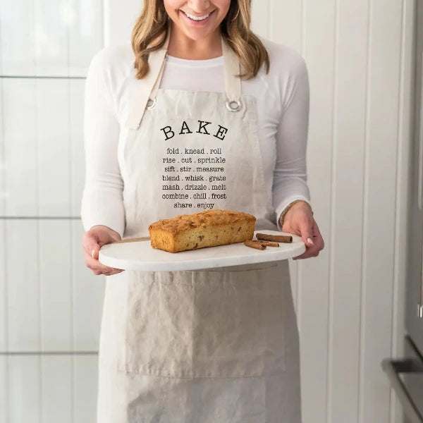 Bake Words Apron in Natural