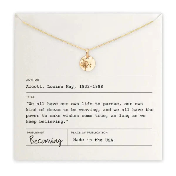 Dandelion Wishes Necklace in Gold Fill