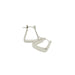 Small Wide Hoop Earrings in Silver