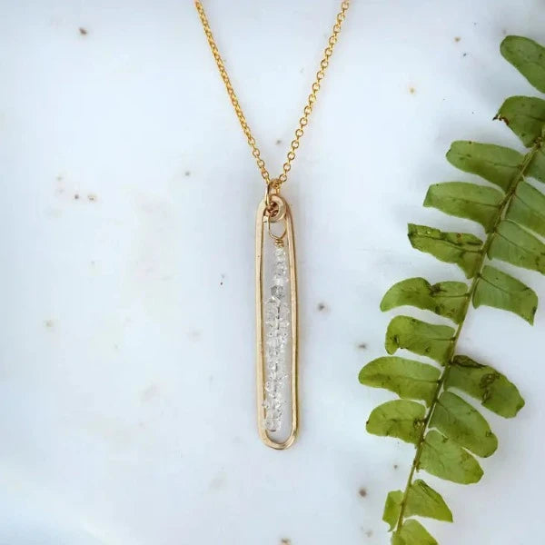 Lyric Gold Filled Necklace with Herkimer Diamonds