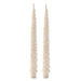 Cream Tree Taper Candle Pair