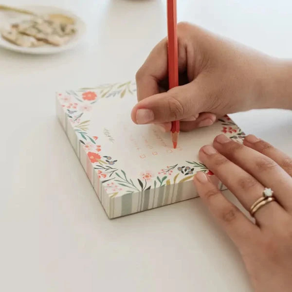 Floral Notes Block Notepad