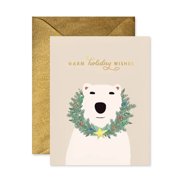Warmest Wishes Polar Bear Card