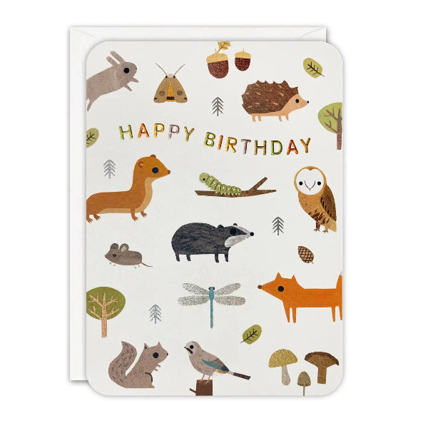 Birthday Woodland Card