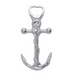 Silver anchor-shaped bottle opener on a white background