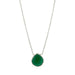 Large Green Onyx Necklace-Silver