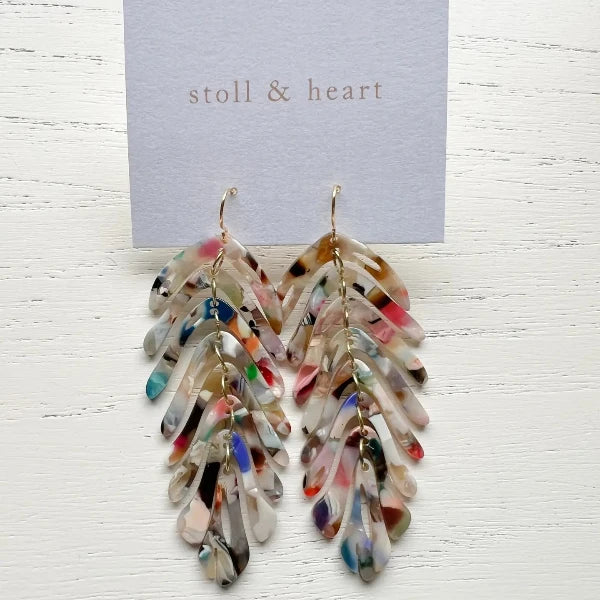 The Sway Leaves Multi-Color Earrings