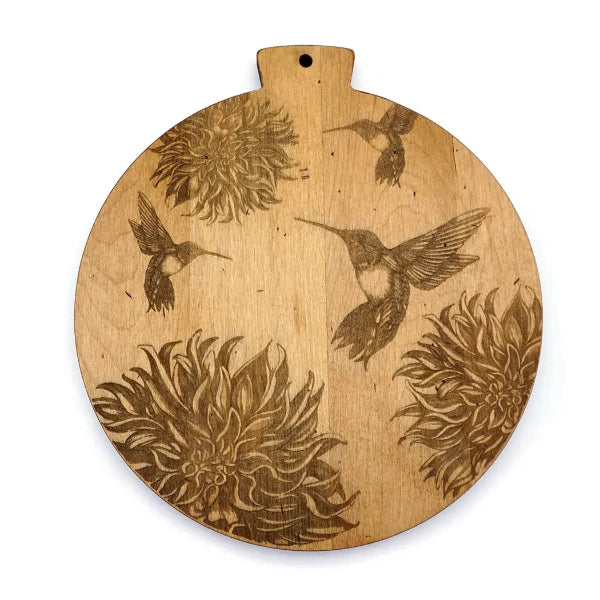 Laura Zindel Hummingbird Round Charcuterie Board