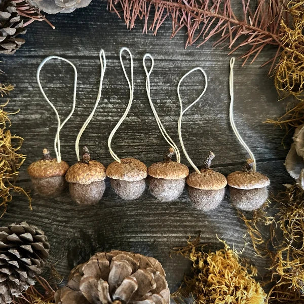 Acorn Ornament in Squirrel Brown