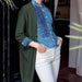 Chelsea Cotton Cashmere Kimono in Olive