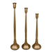 Gold Cast Iron Taper Holder Set