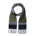 Varigated Stripes Scarf in Dark Olive