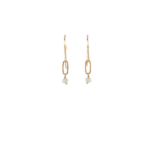 Makiki Link Earrings: Moonstone