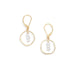 Treble Dainty Three Pearl Circle Drop Earrings