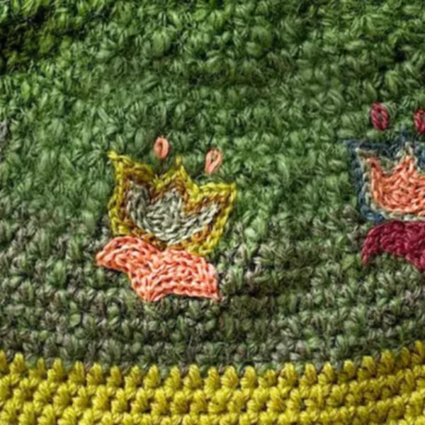 Twilight Alpaca Fingerless Gloves in Green