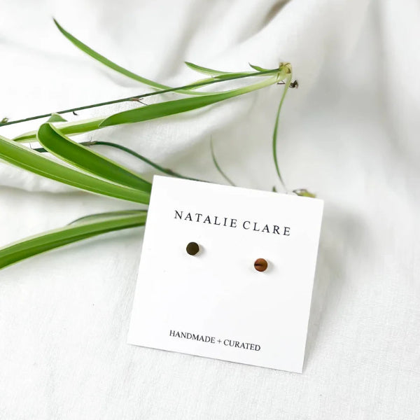 Tiny Circle Stud Earrings