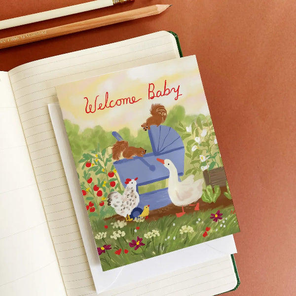 Farm Baby Welcome Card