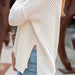 Catalina Cotton Pointelle Sweater in White