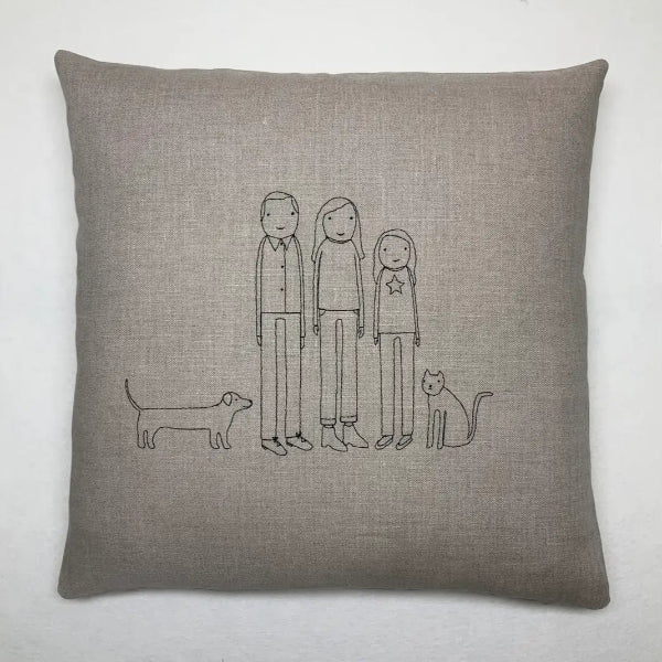 Custom Family Pillow 18x18