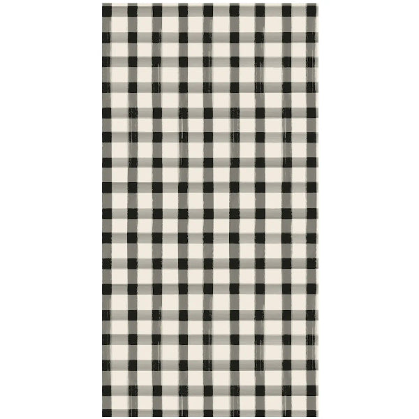 Black Check Guest Napkins