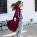 Chelsea Ruffle Kimono in Vino