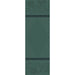 A narrow vertical panel featuring a repeating dark teal and gray floral-and-charm pattern, centered on a white background.