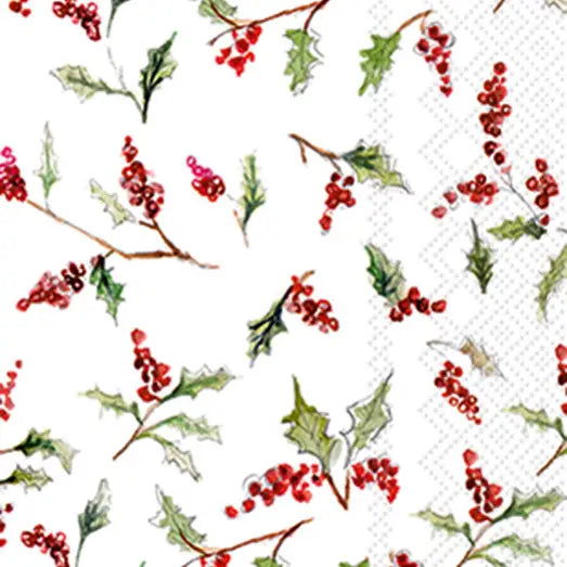 Christmas Berries Guest Napkins