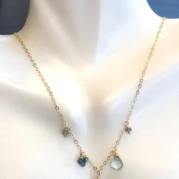 Mixed Gemstone Gold Fill Necklace