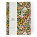 Amy Heitman Soft Cover Journal with a vertical floral pattern cover featuring sunflowers, roses, and wildflowers on a dark green background, with a white center band and pink ribbon bookmark.