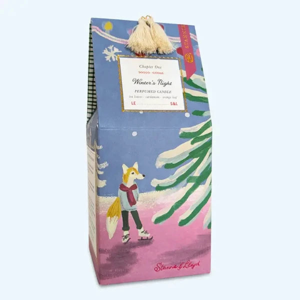 Winter's Night Storybook Candle