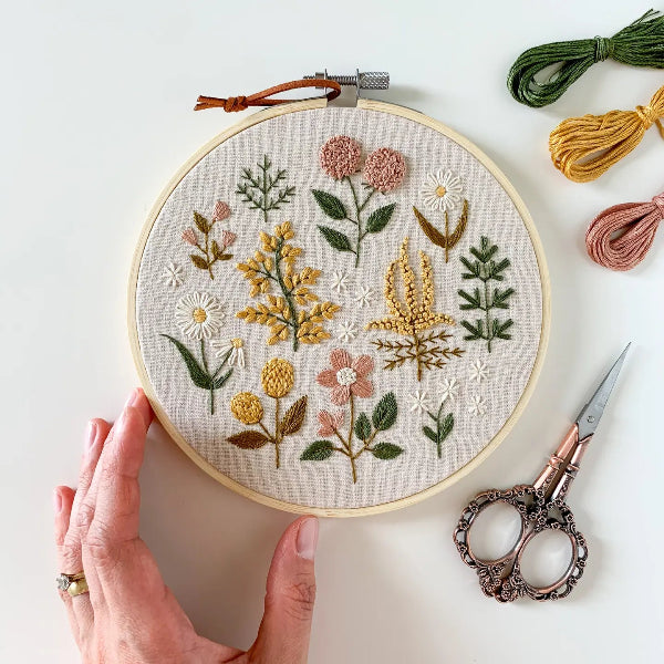 Vintage Wildflowers Embroidery Kit