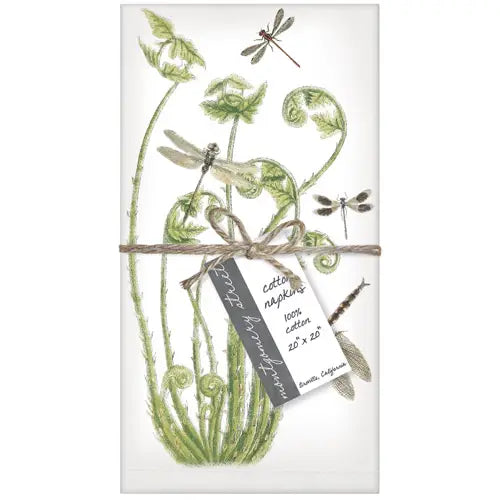 Dragonfly & Ferns Napkins Set/4