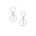 Treble White Pearl Circle Drop Earrings