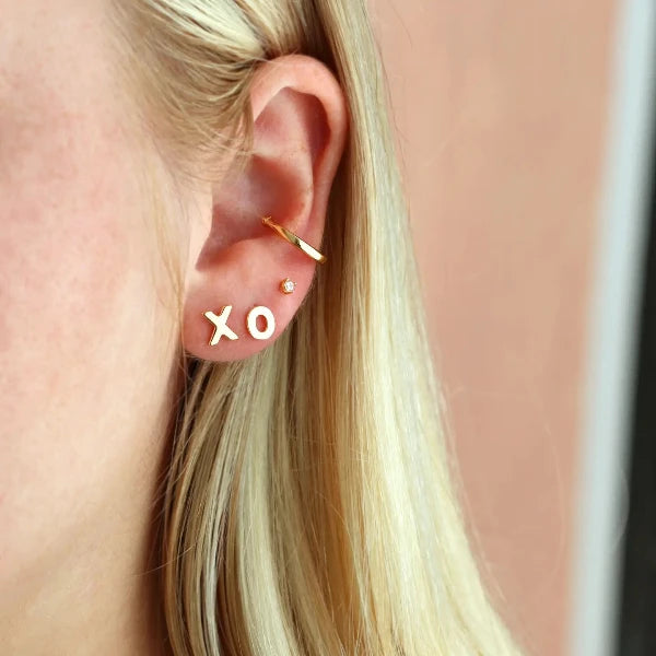 XO Stud Earrings: Sterling Silver