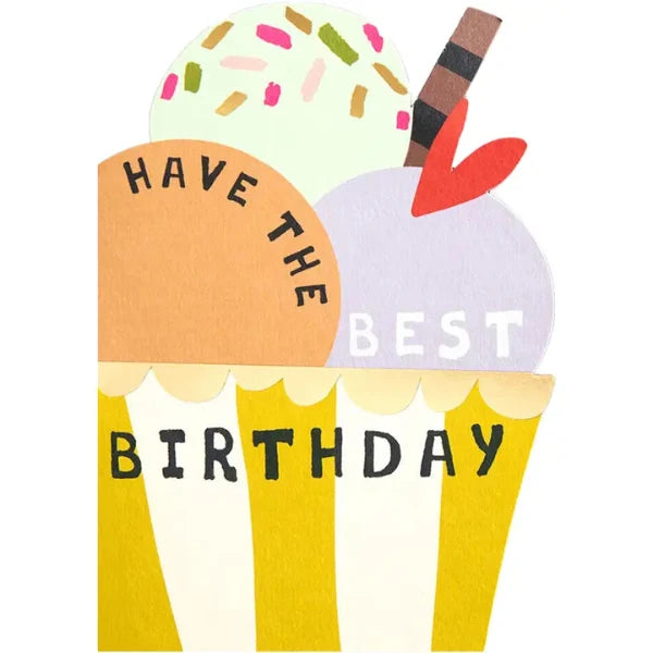 Ice Cream Diecut Birthday Card