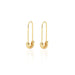 Safety Pin Hoop Earrings: 18k Gold Vermeil