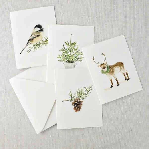 Evergreen Notecards Set/8