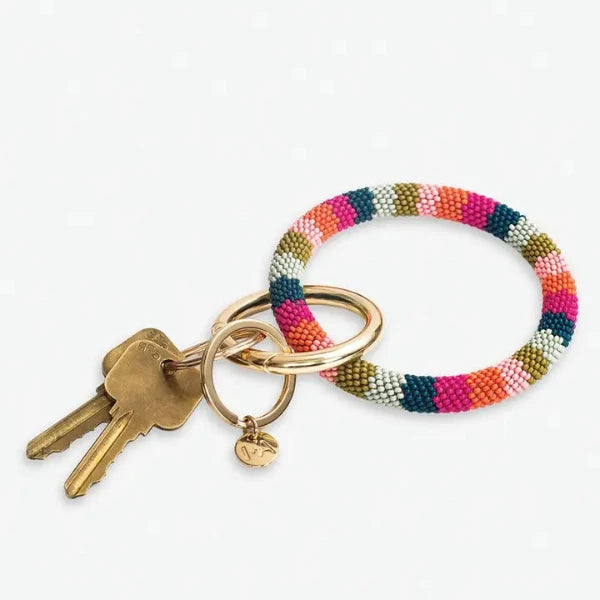 Chloe Stripe Key Ring