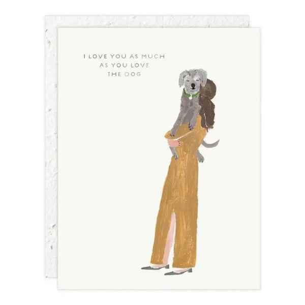 Girl and Dog Greeting Card