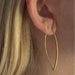 Small Leaf Hoop Earrings-Vermeil