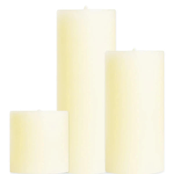 Unscented Pillar Candle in Shell White