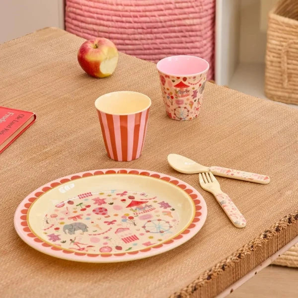Fun Fair Pink Kids Melamine Dinnerware
