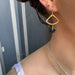 Open Fan Indicolite Vermeil Earrings