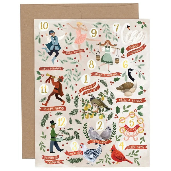 12 Days of Christmas Greeting Card