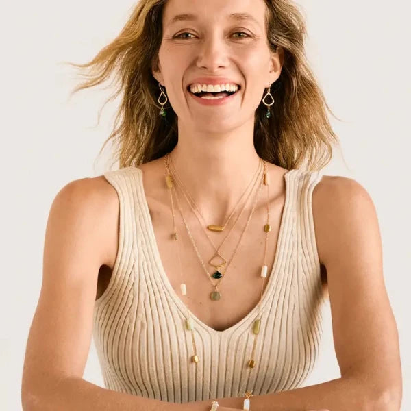 Open Fan Indicolite Vermeil Necklace