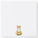 Illustration of a cat sitting in a yoga pose on a white background