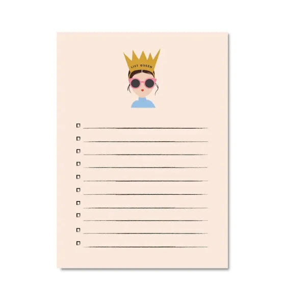 Brunette List Queen Notepad