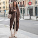 Frenchie Full Zip Maxi Hoodie In Espresso