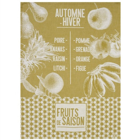 De Saison Fruits Mustard Tea Towel